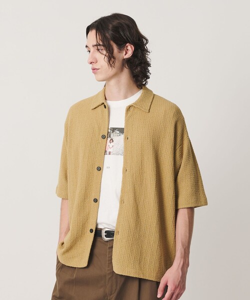 BEAUTY＆YOUTH UNITED ARROWS シャツ 半袖 ブークレ ツイードライク 