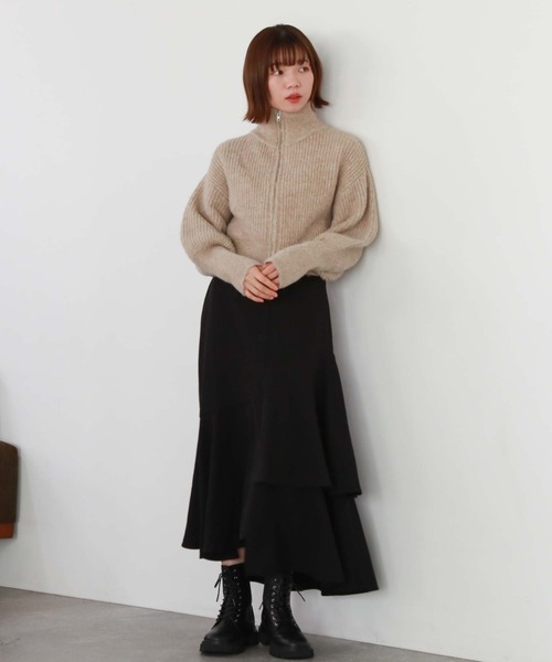 「archives」 フリルスカート MEDIUM ブラウン レディース_画像3