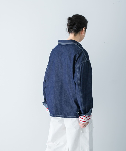 「かぐれ」 長袖シャツ FREE ブルー レディース_画像5