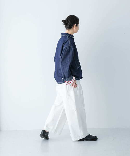 「かぐれ」 長袖シャツ FREE ブルー レディース_画像7
