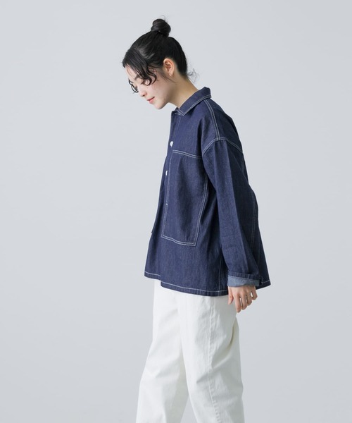 「かぐれ」 長袖シャツ FREE ブルー レディース_画像9