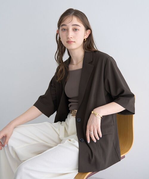 「YECCA VECCA」 ジャケット FREE チャコールグレー レディース_画像2