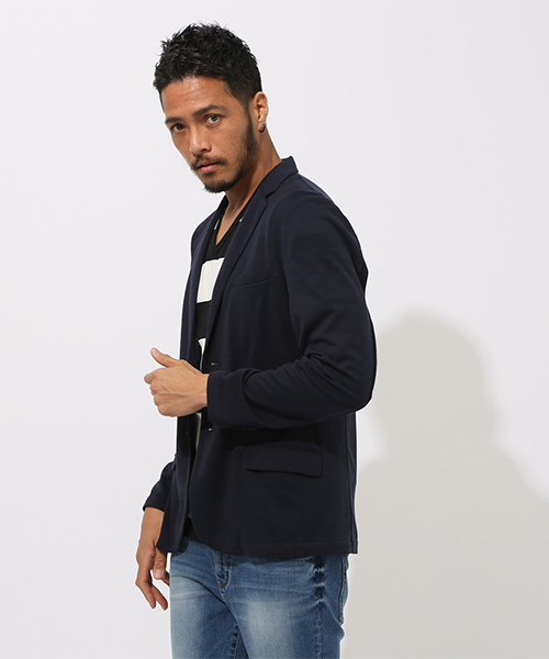 AZULジャケット ≪Oggi.jp4月掲載≫ リランチェストレッチ紺 テーラード