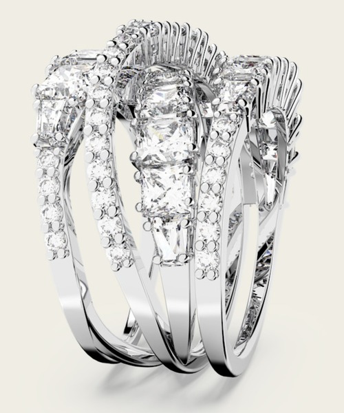 SWAROVSKI スワロフスキー Hyperbola リング 指輪 Hyperbola リング, インフィニティ, ホワイト, シルバー系仕上げ