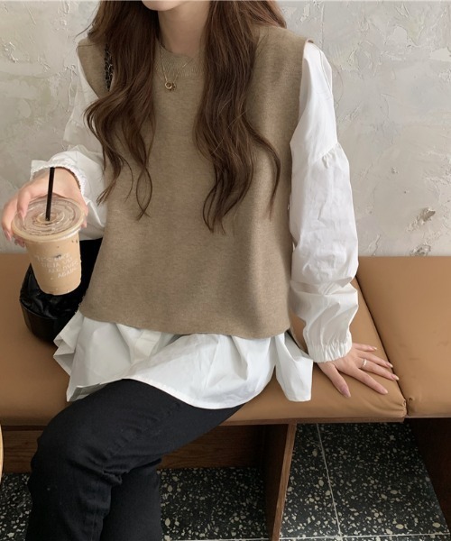日本製好評 シャツ ブラウス レイヤードニットベスト+ ブラウスセット ZOZOTOWN PayPayモール店 - 通販 - PayPayモール 安い超歓迎