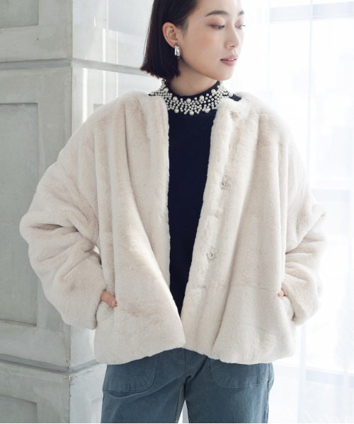 購入出来ません！お値下げ✿フォクシー✿ニットショートコート ニット セーター Vネックショート丈ニット レディース