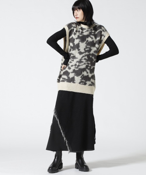 ニット セーター DROIT BELLO（ドロイトベロ）ジャガード柄シャギーニット レディース DROIT BELLO ニット セーター BELLO（ドロイトベロ）ジャガード