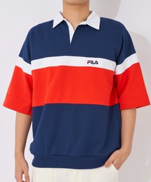 FILA フィラ ストライプポロシャツ M HERITAGE】ストライプ ポロシャツ ユニセックス （ホワイト