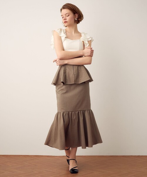 DEICY mecouture 人気 シャイニーペプラムスカート DEICY mecouture 人気 シャイニーペプラムスカート
