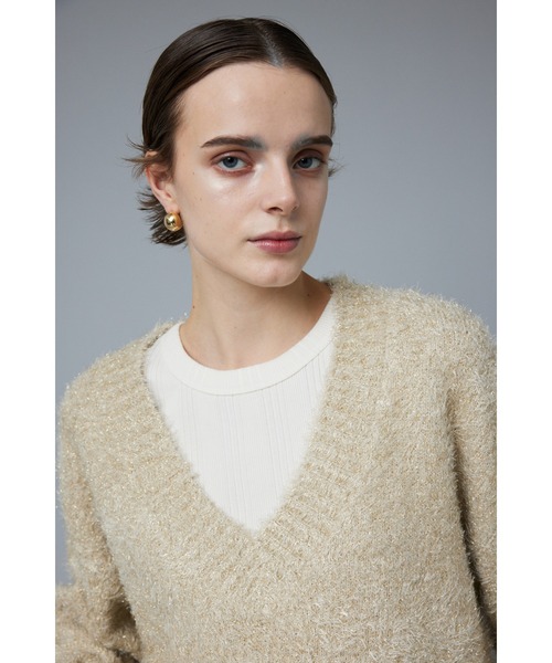 tシャツ Shiny knit top シャイニーニットトップス レディース HeRIN.CYE tシャツ Shiny knit top シャイニーニットトップス