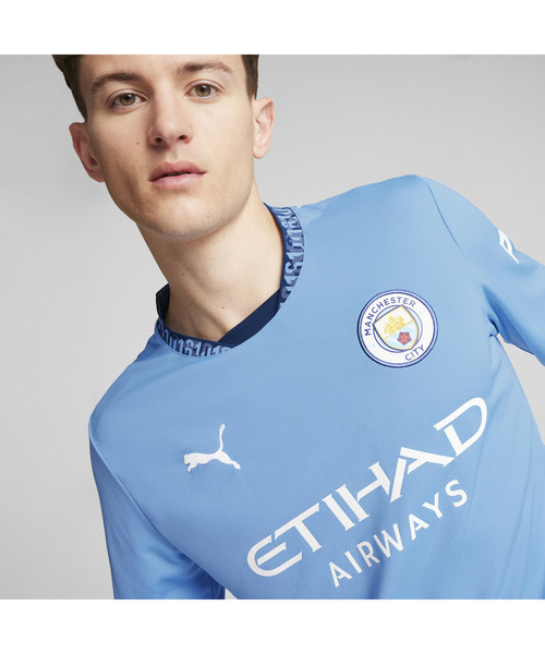 マンチェスター シティ サッカー ユニフォーム 正規品 PUMA 長袖 マンC PUMA tシャツ プーマ メンズ マンチェスターシティ FC 2024-25