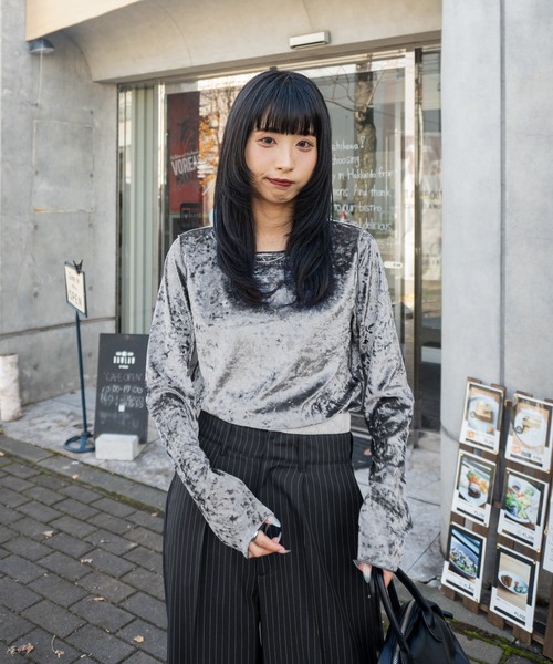 tシャツ カラーベロアロンTEE レディース : ZOZOTOWN Yahoo!店