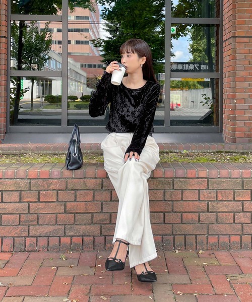 tシャツ カラーベロアロンTEE レディース : ZOZOTOWN Yahoo!店 - 通販
