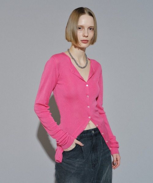 トップス yae Everyday slim fit cardigan yae】Everyday slim fit cardigan / エブリディスリムフィット