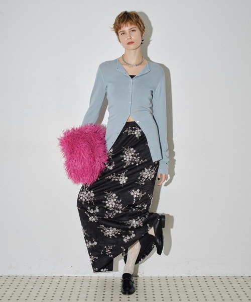 【試着のみ】yae スリムフィットカーディガン ライトブルー yae】Everyday slim fit cardigan / エブリデイスリムフィット