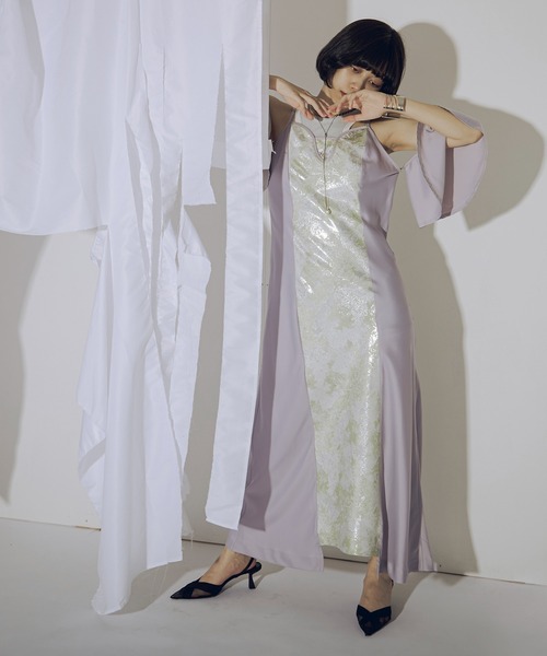 【新品未使用品】　Ezick Jacquard line キャミワンピース Ezick ワンピース Jacquard line キャミワンピース : ZOZOTOWN