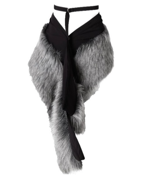 ARTS DE BASE スカート 「ARTS DE BASEE」Draping Fake Fur Short