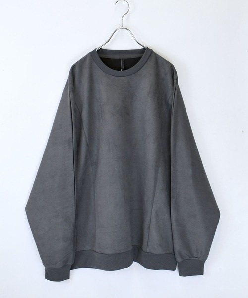 おしゃれスタ トレーナー スウェット faux suede dolman sleeve cutsew 