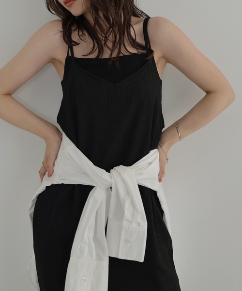 Freesia（andme） ワンピース バックオープンリボンロングキャミ