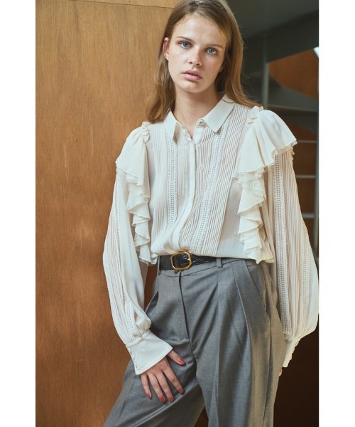 ブラウス シャツ Loliana Blouse ラッフルレースピンタックBL レディース
