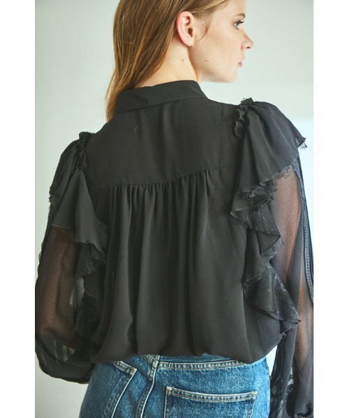ブラウス シャツ Loliana Blouse ラッフルレースピンタックBL レディース Loliana Blouse ラッフルレースピンタックBL（シャツ/ブラウス