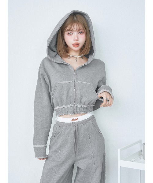 Darich ♡ DDジップスウェットパーカー GRY ダーリッチ Darich DDジップスウェットパーカー （グレー