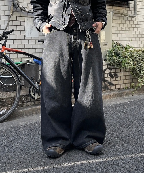 MandO（nemne store） ジーンズ 「MandO」ウォッシュドバギーデニム