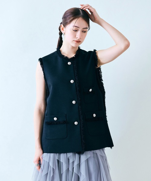 Audie a Muses（オーディア ミューズ） ベスト ジレ スラブツイード