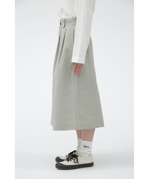 美品 MHL. WASHED COTTON POPLIN スカート MHL. スカート WASHED COTTON POPLIN : ZOZOTOWN Yahoo!店