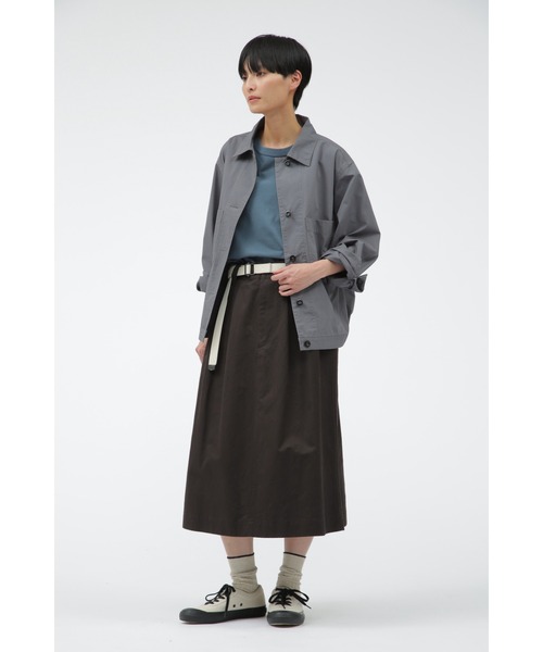 美品 MHL. WASHED COTTON POPLIN スカート LIGHT WASHED COTTON POPLIN SHIRT | MARGARET HOWELL