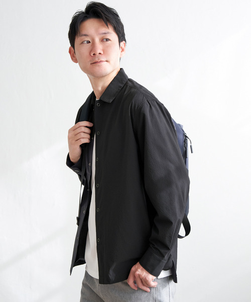 ikka（イッカ） ブルゾン アウター イージケアサッカースナップ