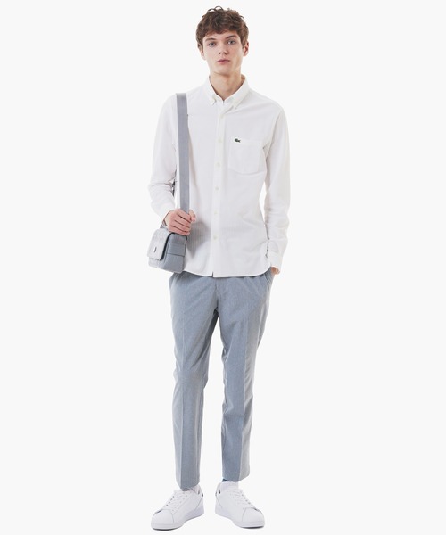 LACOSTE（ラコステ） チノパン ワンタックストレッチスラックス メンズ