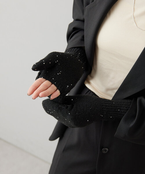 「ear PAPILLONNER」 「sum1 style」手袋 FREE グレー レディース_画像9