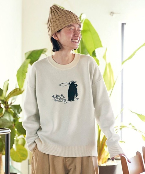 ニット セーター サニークラウズ　フィッシャーペンギンセーター「レディース」 レディース