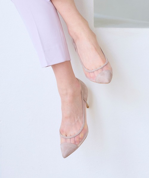 パンプス LovelyWalkプラス チュールコンビパンプスの画像