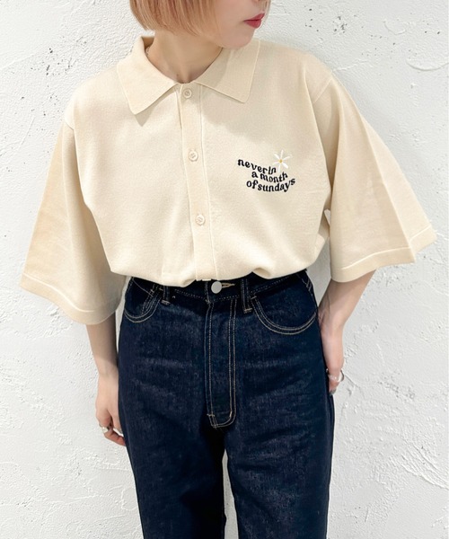 「apres jour mignon」 ニットカーディガン フリー アイボリー レディース_画像2