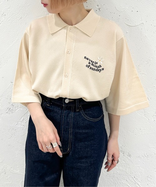 「apres jour mignon」 ニットカーディガン フリー アイボリー レディース_画像3