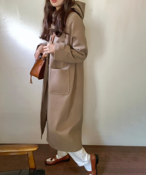 「LAUIR」 ダッフルコート LARGE ブラック レディース_画像9