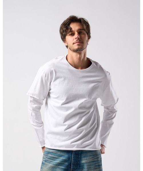 wjk tシャツ layered cut-off L/S メンズ : ZOZOTOWN Yahoo!店 - 通販