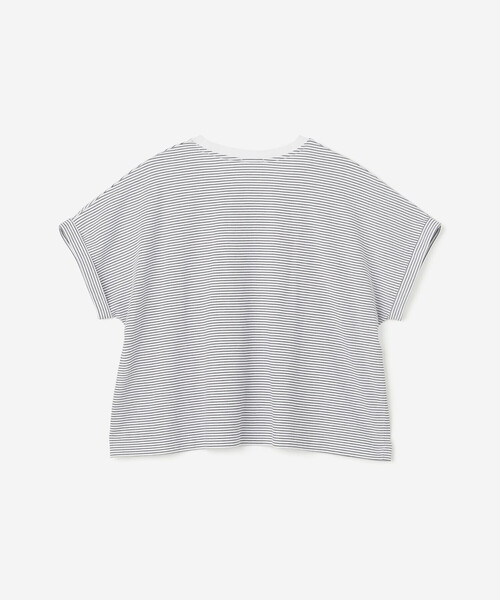 handvaerk tシャツ | 60/2 クルーネック ワイドTシャツ STRIPE