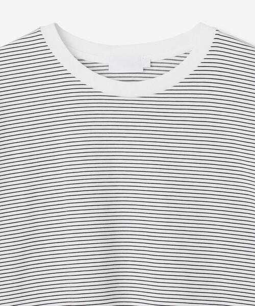 tシャツ handvaerk | 60/2 クルーネック ワイドTシャツ STRIPE WOMEN レディース handvaerk tシャツ | 60/2 クルーネック ワイドTシャツ STRIPE
