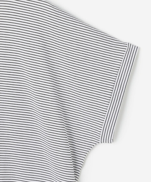 tシャツ handvaerk | 60/2 クルーネック ワイドTシャツ STRIPE WOMEN レディース handvaerk tシャツ | 60/2 クルーネック ワイドTシャツ STRIPE