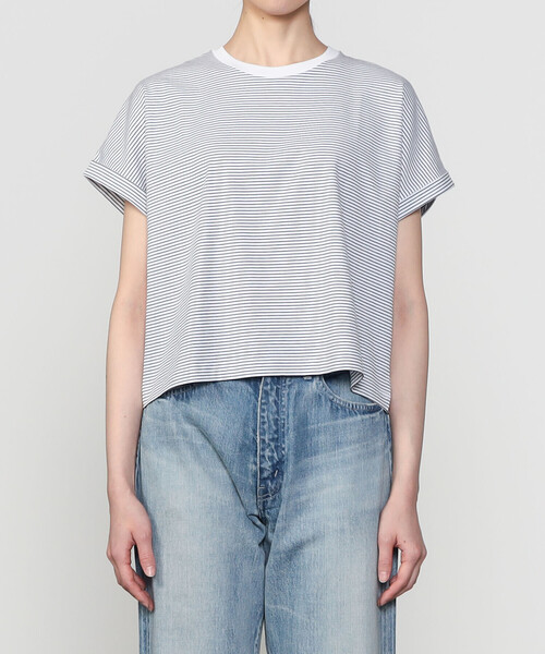 tシャツ handvaerk | 60/2 マイクロTシャツ STRIPE WOMEN レディース handvaerk tシャツ | 60/2 マイクロTシャツ STRIPE WOMEN