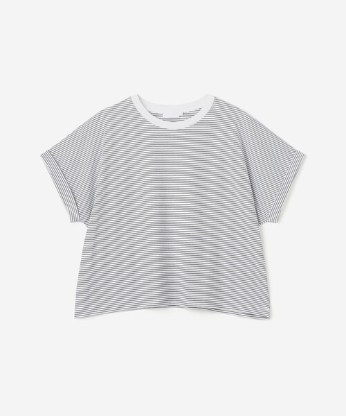 tシャツ handvaerk | 60/2 クルーネック ワイドTシャツ STRIPE WOMEN レディース handvaerk tシャツ | 60/2 クルーネック ワイドTシャツ STRIPE