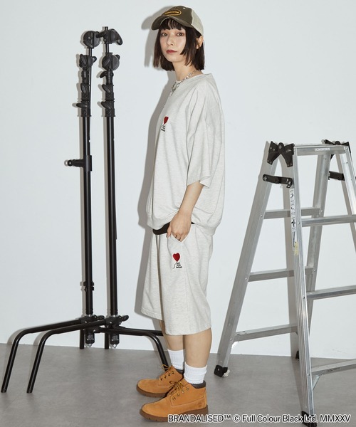 【ちっぴさん専用】アンティークプリント　上下セット BRANDALISED セットアップ 別注 Girl with Balloon プリント刺繍