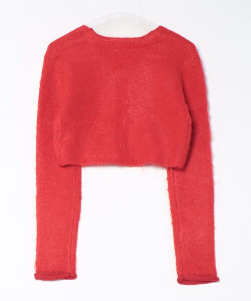 「EVRIS」 ニットカーディガン FREE レッド レディース_画像2