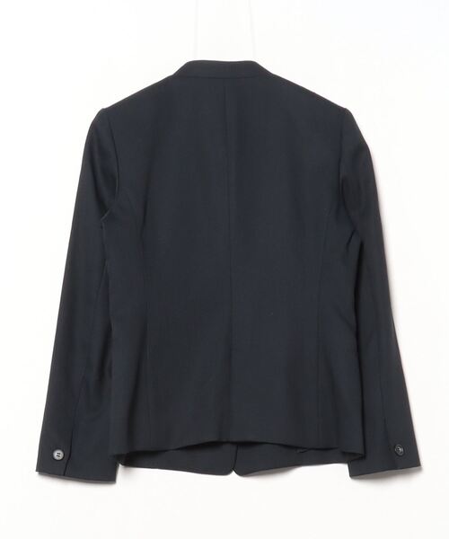 PLST 「PLST」 ノーカラージャケット M ネイビー レディース