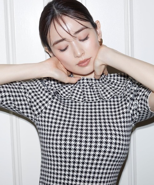 「SNIDEL」 半袖ニット FREE アイボリー レディース