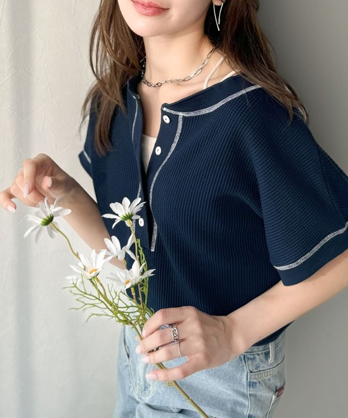 Java ヘンリーネック tシャツ 半袖 「JaVaジャバコラボ」“お洒落感