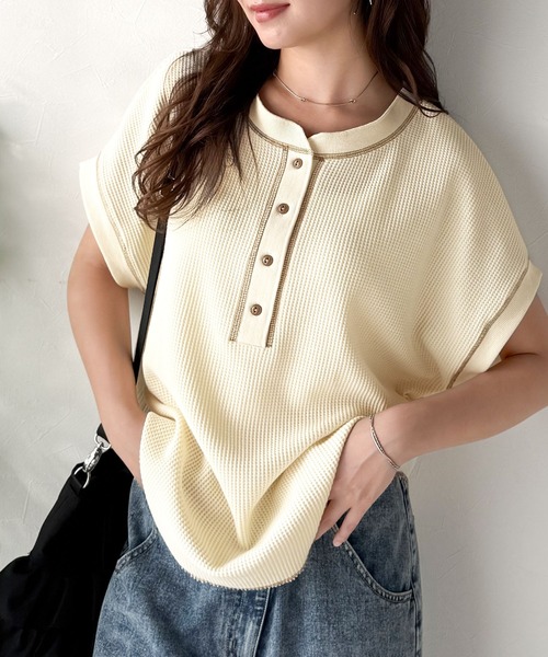 Java ヘンリーネック tシャツ 半袖 「JaVaジャバコラボ」“お洒落感